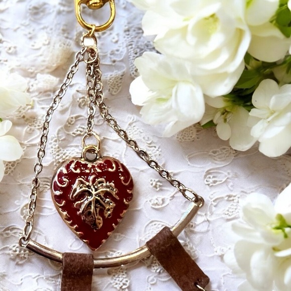 Vintage 70’s Bag Charm Red, Silver and Gold toned Bag Charm - Picture 11 of 15